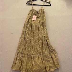 Spell Olive Green Printed Maxi Dress